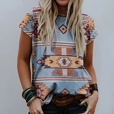 Karin | Vintage-Print Top