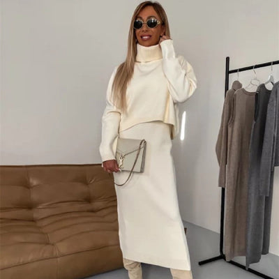 Claudia | Kleid mit passendem Rollkragenpullover