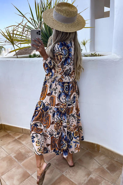 Skye® | Geblümtes Hemd-Midikleid