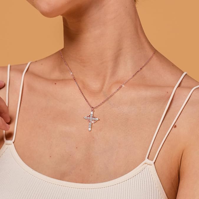 Cross & Crown Halskette