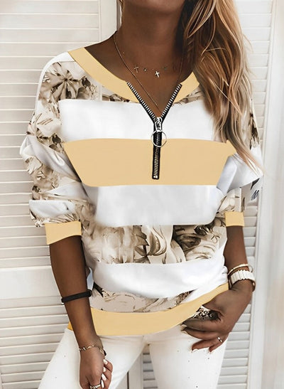 Norma - lässiges sweatshirt mit streifendessin