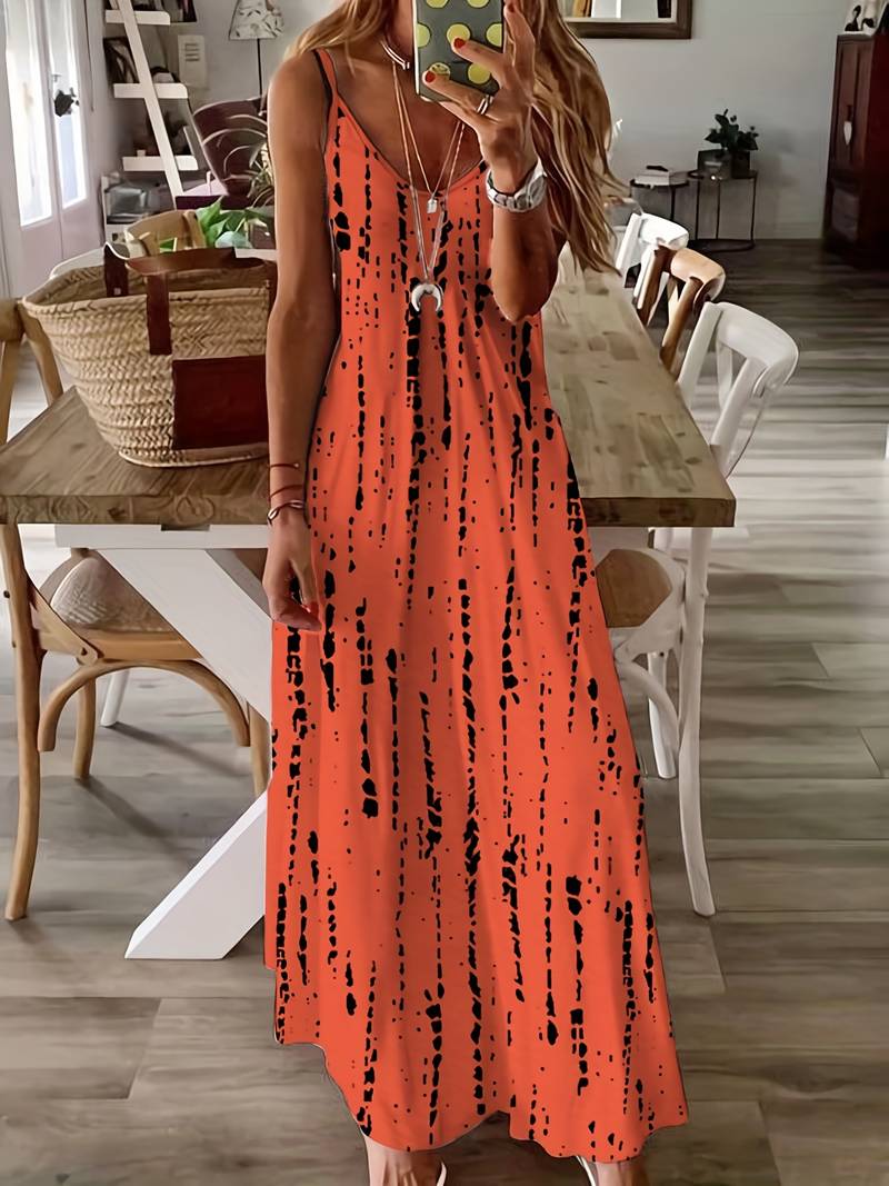 Reilly® | Gefärbtes, gestreiftes Spaghettikleid