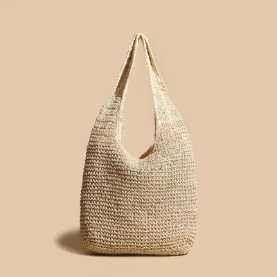 Hobo Strohtasche | Handgefertigt | Boho-Chic