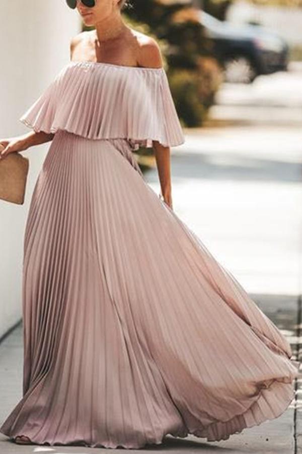Serena® | Langes Rüschenkleid