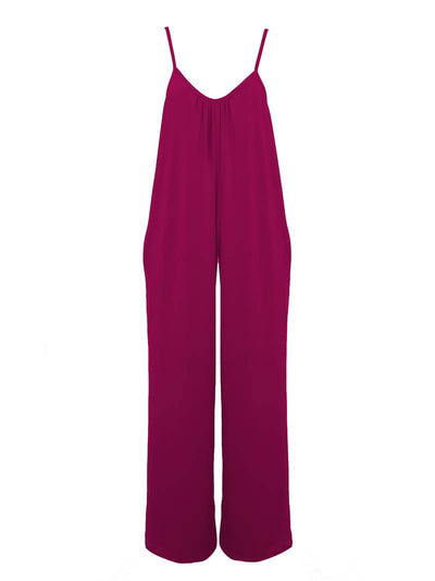 Magda – Rüschen-Boho-Overall mit weitem Bein für Damen