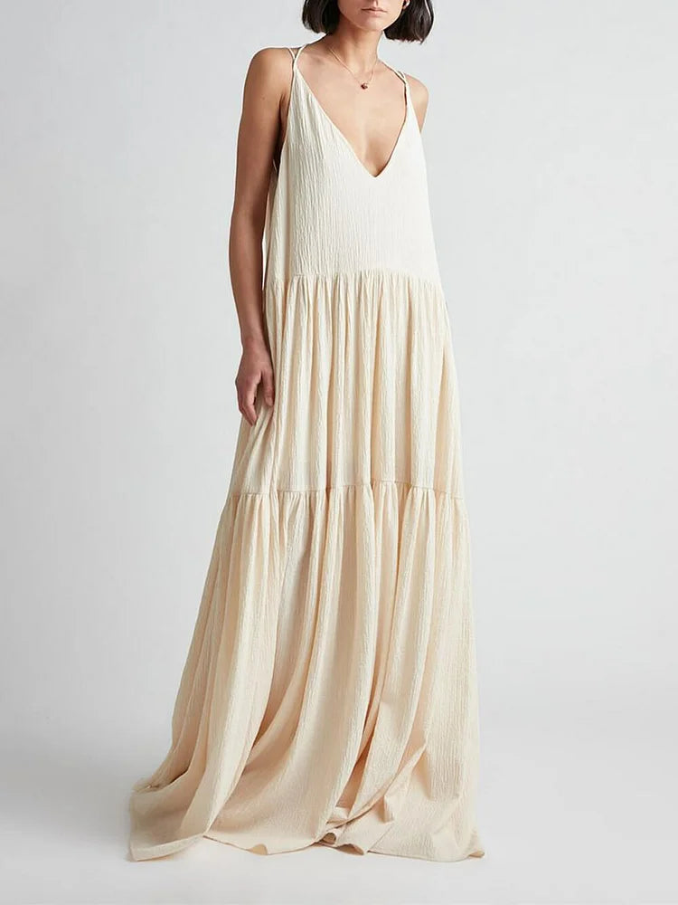Nell® | Elegantes Maxikleid mit V-Ausschnitt