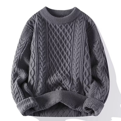 Damen Pullover | Klassischer Strick mit Zopfmuster