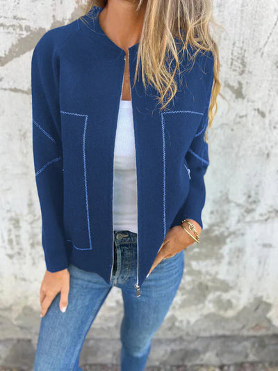 Elegante Strickjacke | Lässiger Schnitt & Reißverschluss | Zeitlos & Komfortabel