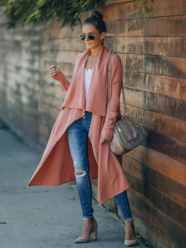 Shona® | Strickjacke mit drapiertem Kragen
