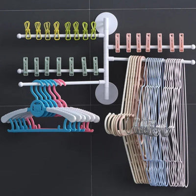 FlexiRack – Zusammenklappbare, rotierende Wandhalterung und Handtuchhalter