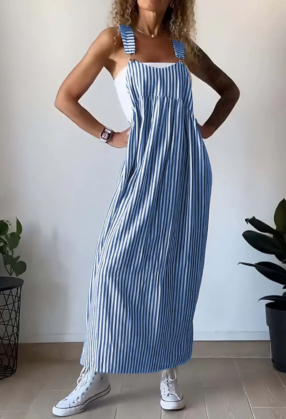 Rebecca® | Lässiges, gestreiftes Jumpsuit-Kleid