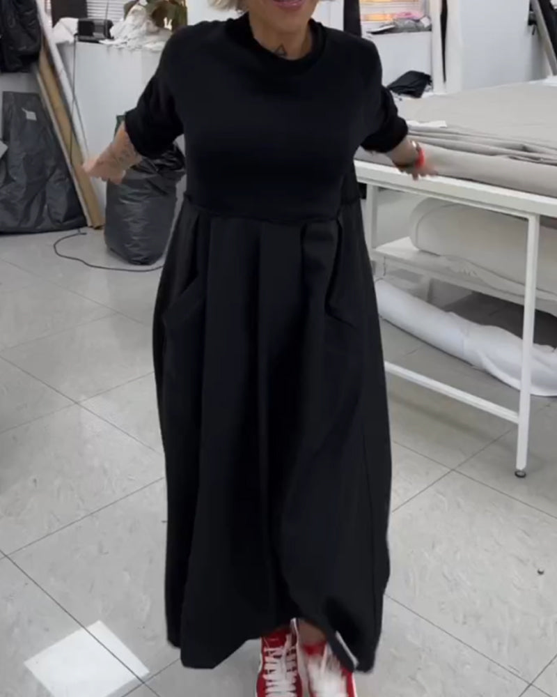 Olive® | Lässiges Popeline-Kleid mit langen Ärmeln