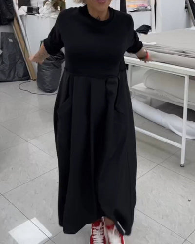 Olive® | Lässiges Popeline-Kleid mit langen Ärmeln