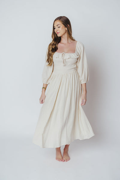 Juliet midikleid in creme - Inklusiv-gröben