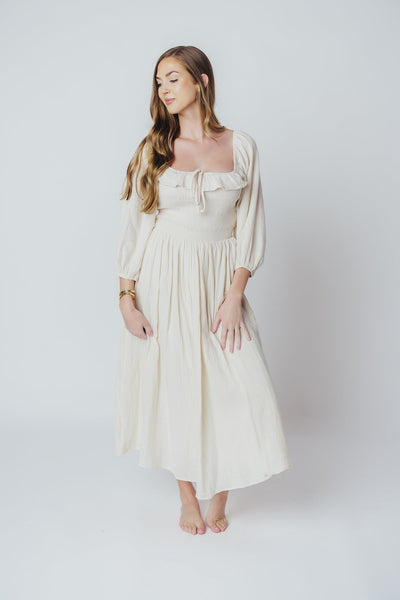 Juliet midikleid in creme - Inklusiv-gröben