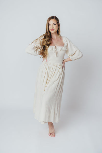 Juliet midikleid in creme - Inklusiv-gröben