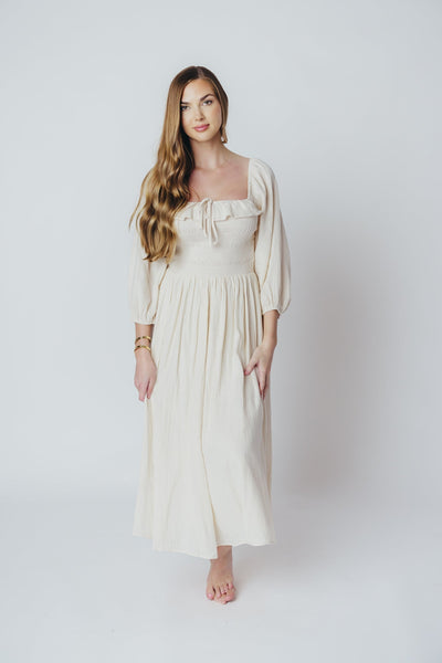Juliet midikleid in creme - Inklusiv-gröben