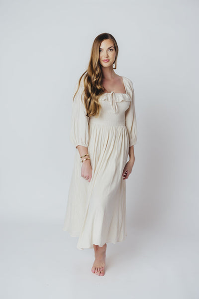 Juliet midikleid in creme - Inklusiv-gröben