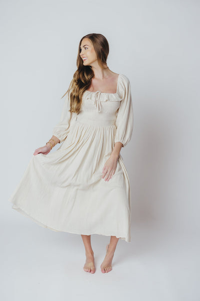 Juliet midikleid in creme - Inklusiv-gröben