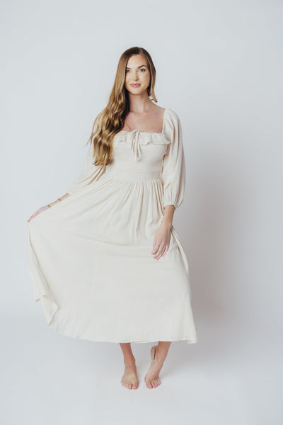 Juliet midikleid in creme - Inklusiv-gröben