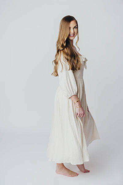 Juliet midikleid in creme - Inklusiv-gröben