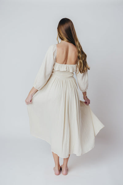 Juliet midikleid in creme - Inklusiv-gröben