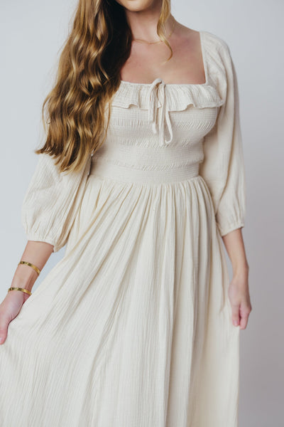 Juliet midikleid in creme - Inklusiv-gröben