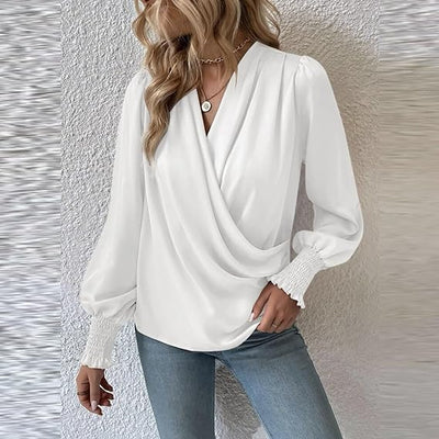 Rose® | Bluse mit plissierten Puffärmeln