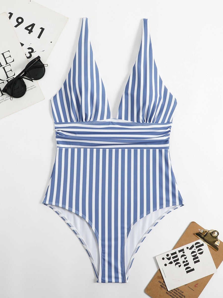 Ella® | Gestreifter Badeanzug