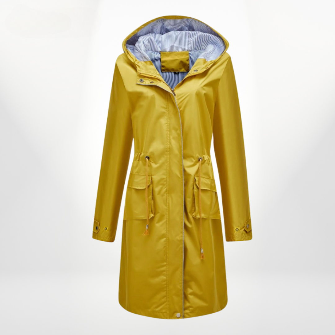 Wasserdichter Trenchcoat Damen Mit Kapuze | Lang Leicht