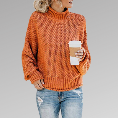 Damen Pullover | Strick klassisch mit Stehkragen
