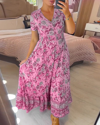 Gilda® | Kleid mit Blumendruck und V-Ausschnitt (Frühlingsangebot)