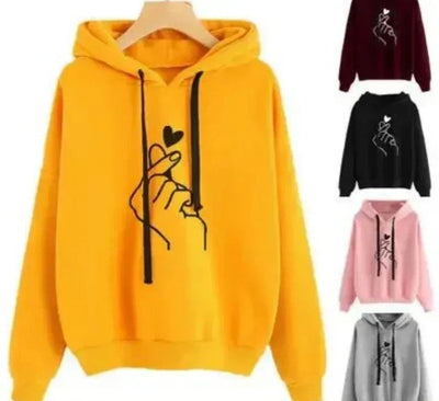 Finger Heart Hoodie für Damen