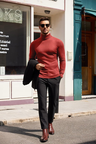 Luciano – Herren Slim Fit Rollkragenpullover