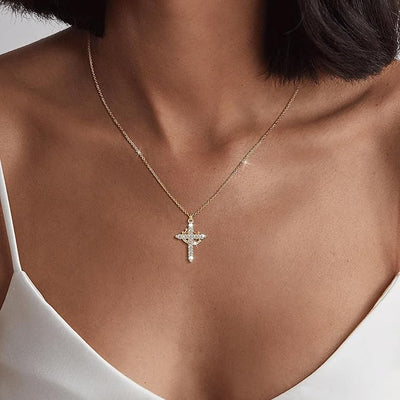 Cross & Crown Halskette