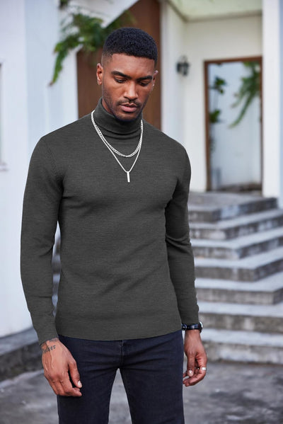 Luciano – Herren Slim Fit Rollkragenpullover