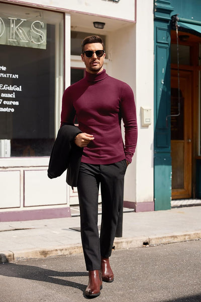 Luciano – Herren Slim Fit Rollkragenpullover