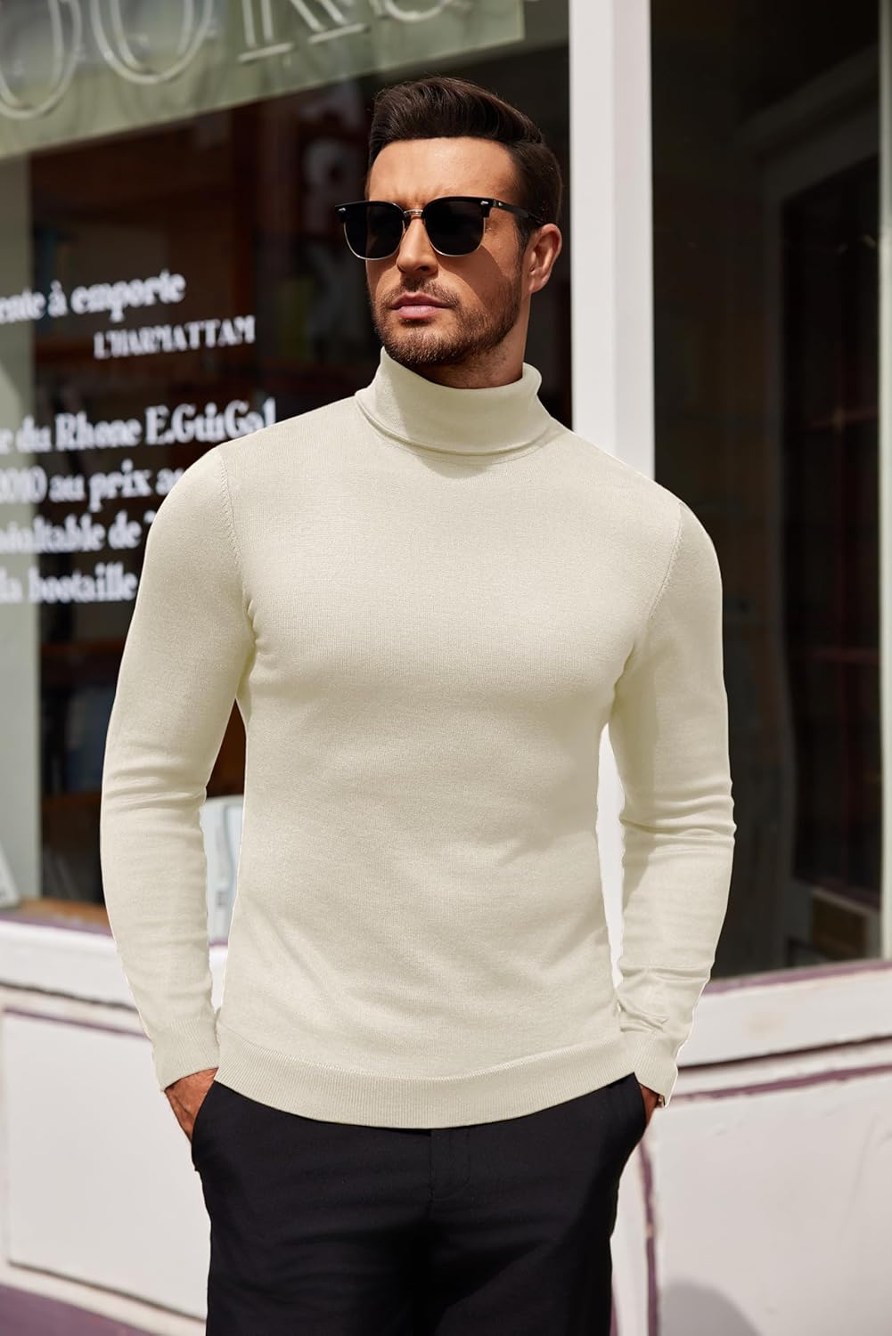 Luciano – Herren Slim Fit Rollkragenpullover