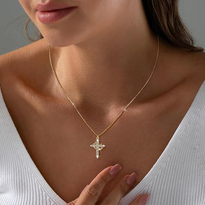 Cross & Crown Halskette