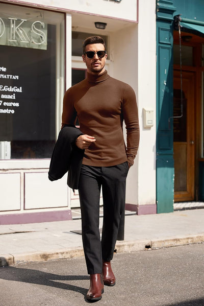 Luciano – Herren Slim Fit Rollkragenpullover