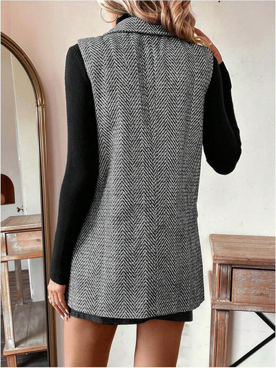 Micah – Elegante Tweed-Westenjacke für Damen