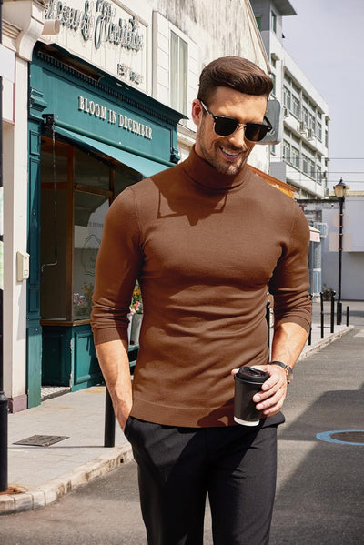 Luciano – Herren Slim Fit Rollkragenpullover