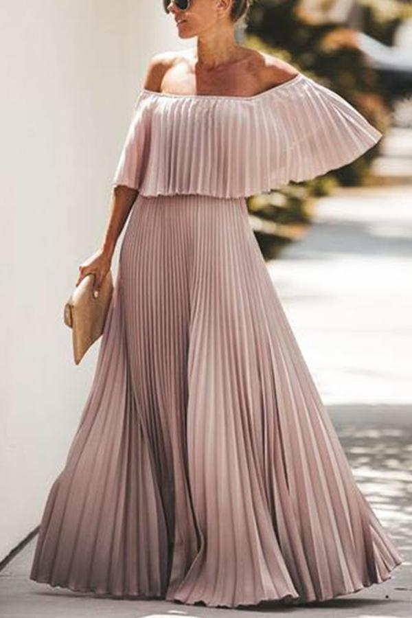 Serena® | Langes Rüschenkleid