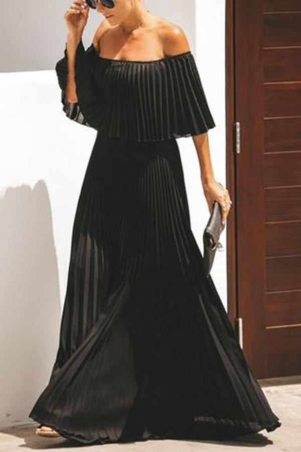 Serena® | Langes Rüschenkleid