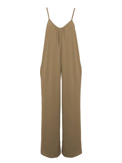Magda – Rüschen-Boho-Overall mit weitem Bein für Damen