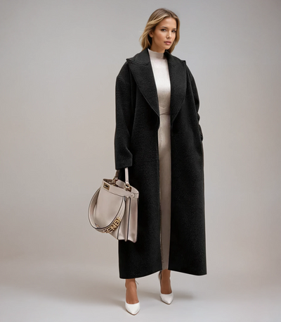 Langer Teddy-Mantel | Weiche Textur & Oversized-Schnitt | Zeitlose Eleganz