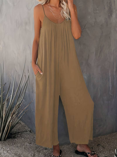 Magda – Rüschen-Boho-Overall mit weitem Bein für Damen