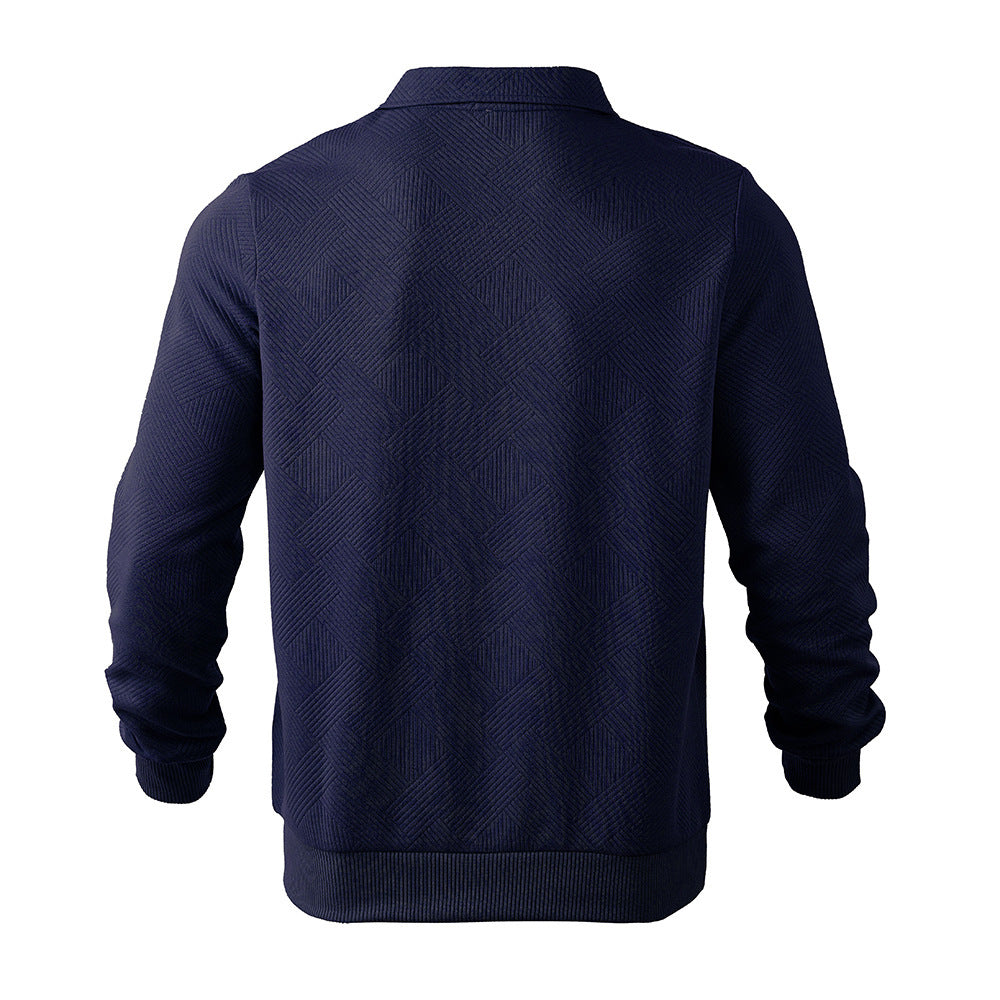 Arne | Vintage Muster Pullover mit Reißverschluss