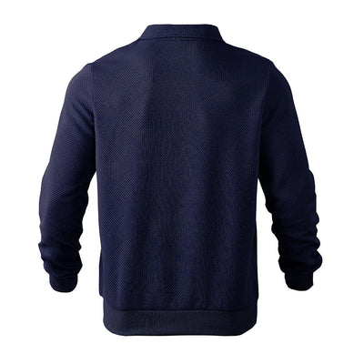 Arne | Vintage Muster Pullover mit Reißverschluss