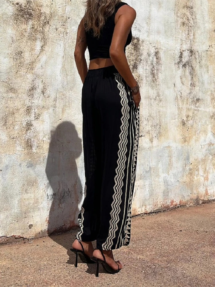 Sonia® | Pauline Ethno-Print-Hose mit elastischem Bund und Taschen
